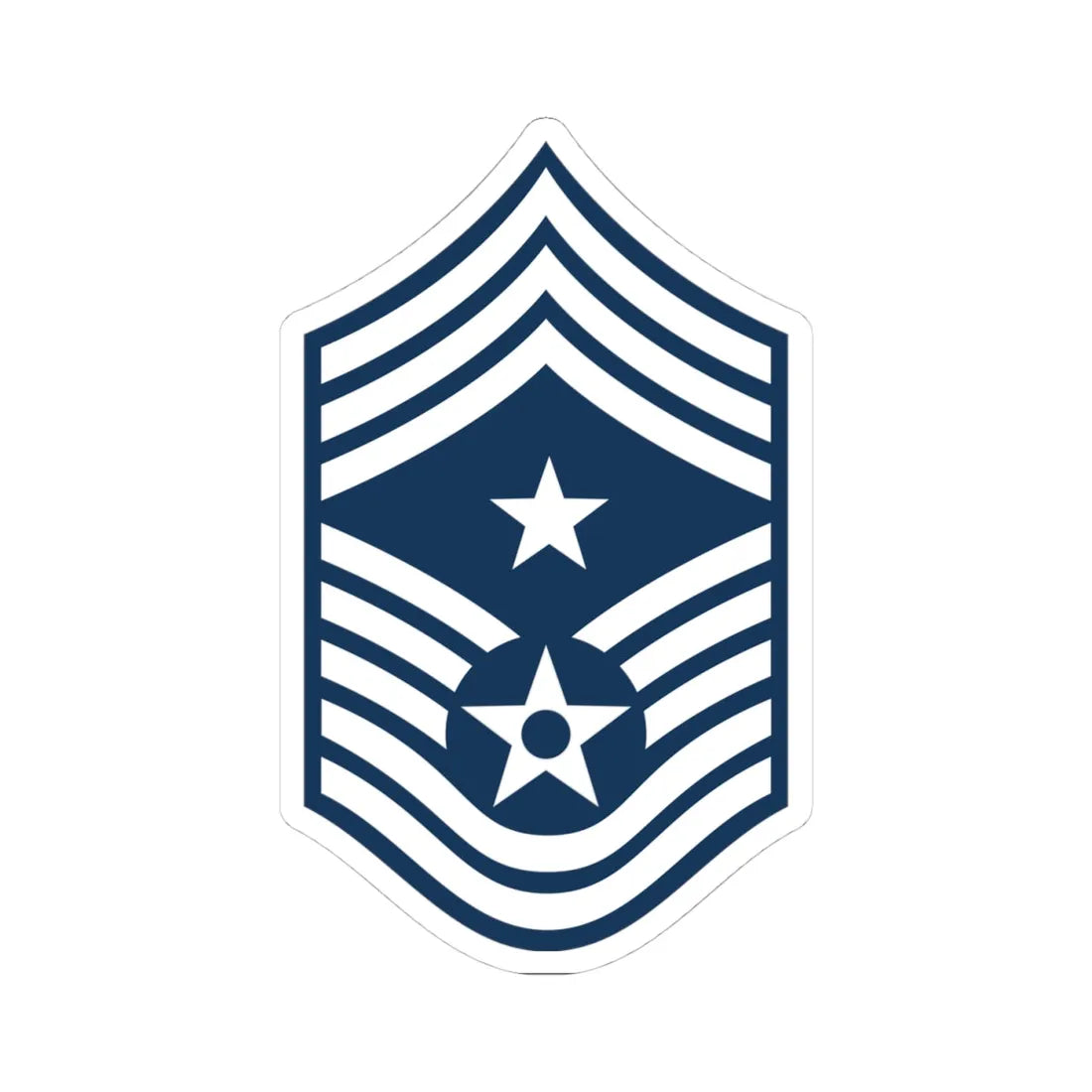 E9c USAF CCMS (United States) (Military Rank) STICKER Vinyl Kiss-Cut Decal 4 Inch White - The Sticker Space