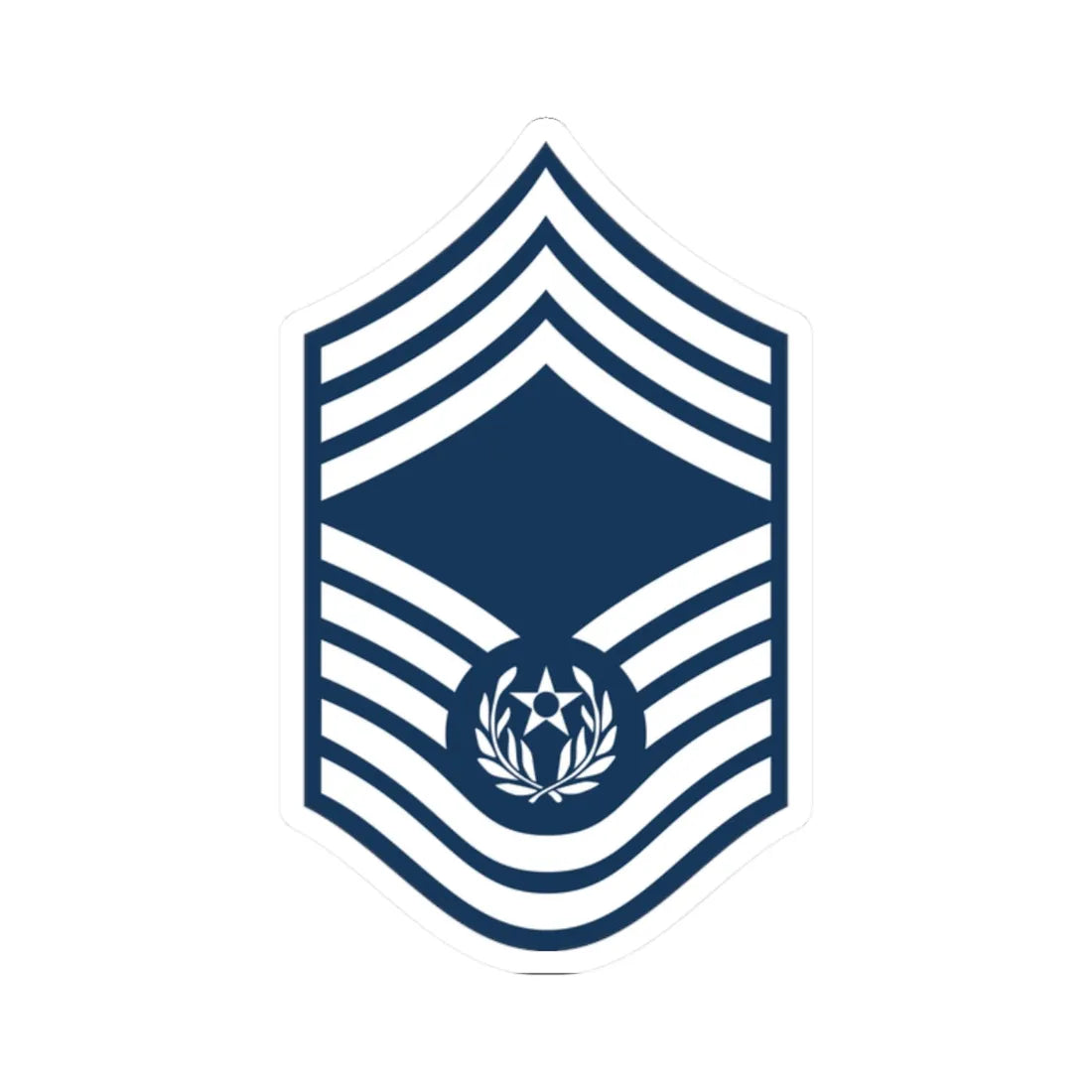 E9d USAF CMSAF 1994-2004 (United States) (Military Rank) STICKER Vinyl Kiss-Cut Decal 2 Inch White - The Sticker Space