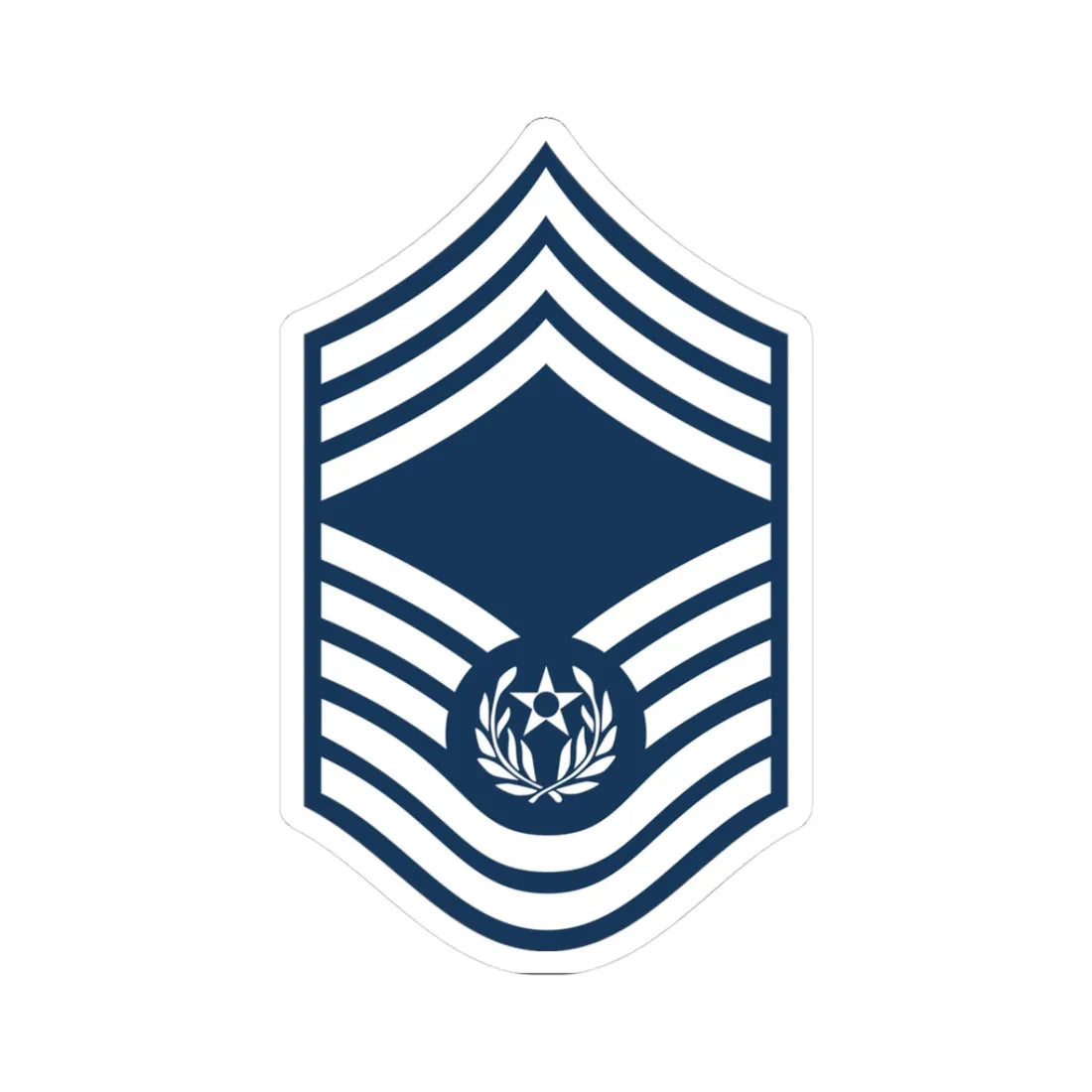 E9d USAF CMSAF 1994-2004 (United States) (Military Rank) STICKER Vinyl Kiss-Cut Decal 3 Inch White - The Sticker Space