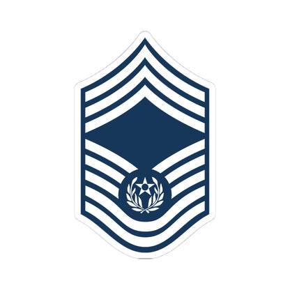 E9d USAF CMSAF 1994-2004 (United States) (Military Rank) STICKER Vinyl Kiss-Cut Decal 4 Inch White - The Sticker Space