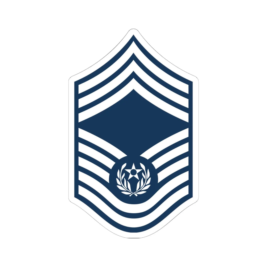 E9d USAF CMSAF 1994-2004 (United States) (Military Rank) STICKER Vinyl Kiss-Cut Decal 6 Inch White - The Sticker Space