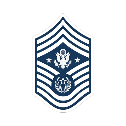 E9d USAF CMSAF (United States) (Military Rank) STICKER Vinyl Kiss-Cut Decal 3 Inch White - The Sticker Space