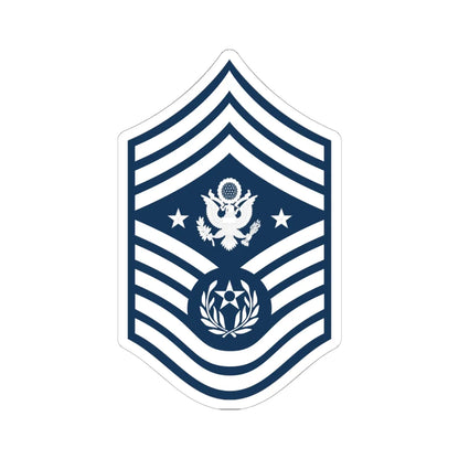 E9d USAF CMSAF (United States) (Military Rank) STICKER Vinyl Kiss-Cut Decal 6 Inch White - The Sticker Space