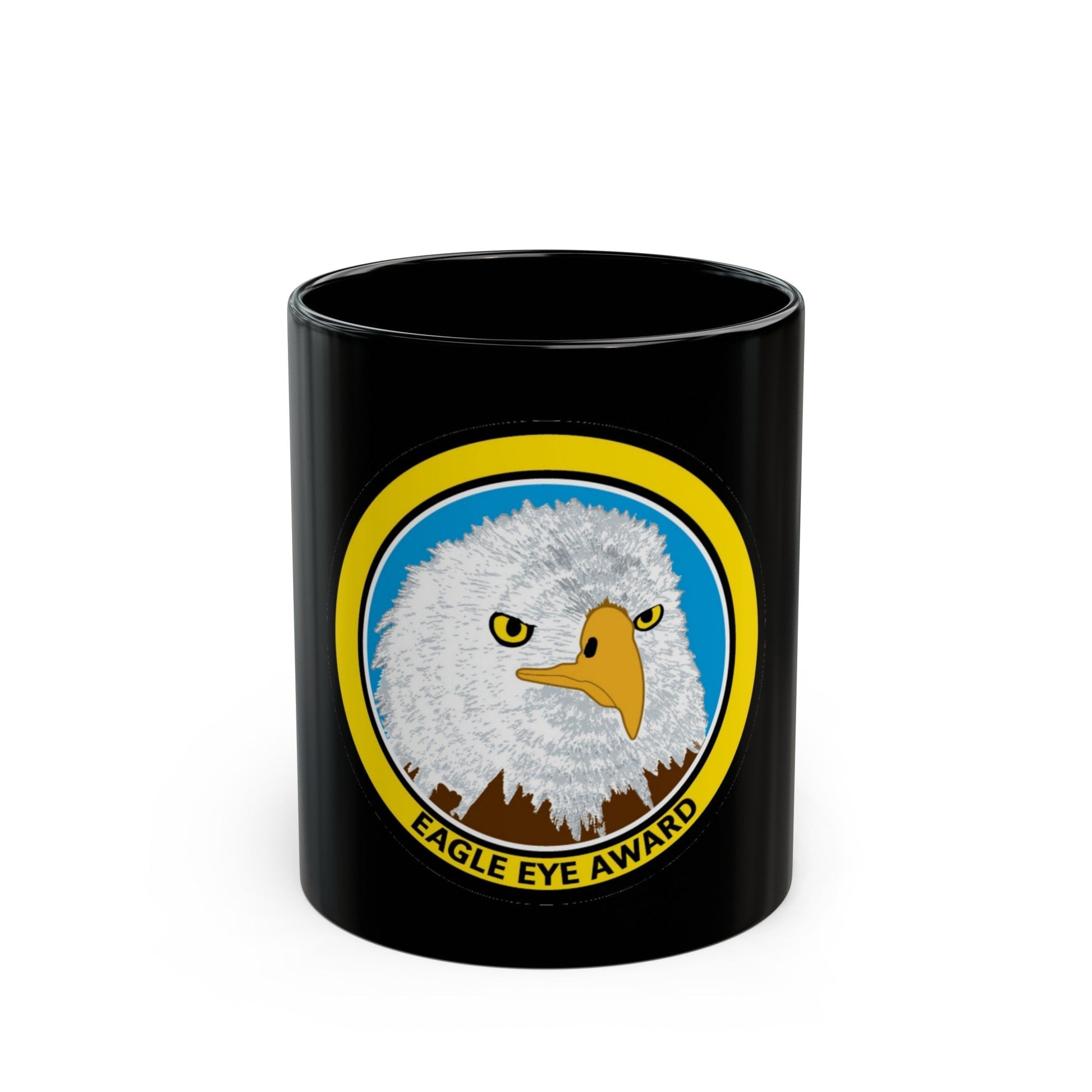 Eagle Eye Award (U.S. Coast Guard) Black Coffee Mug-11oz-The Sticker Space