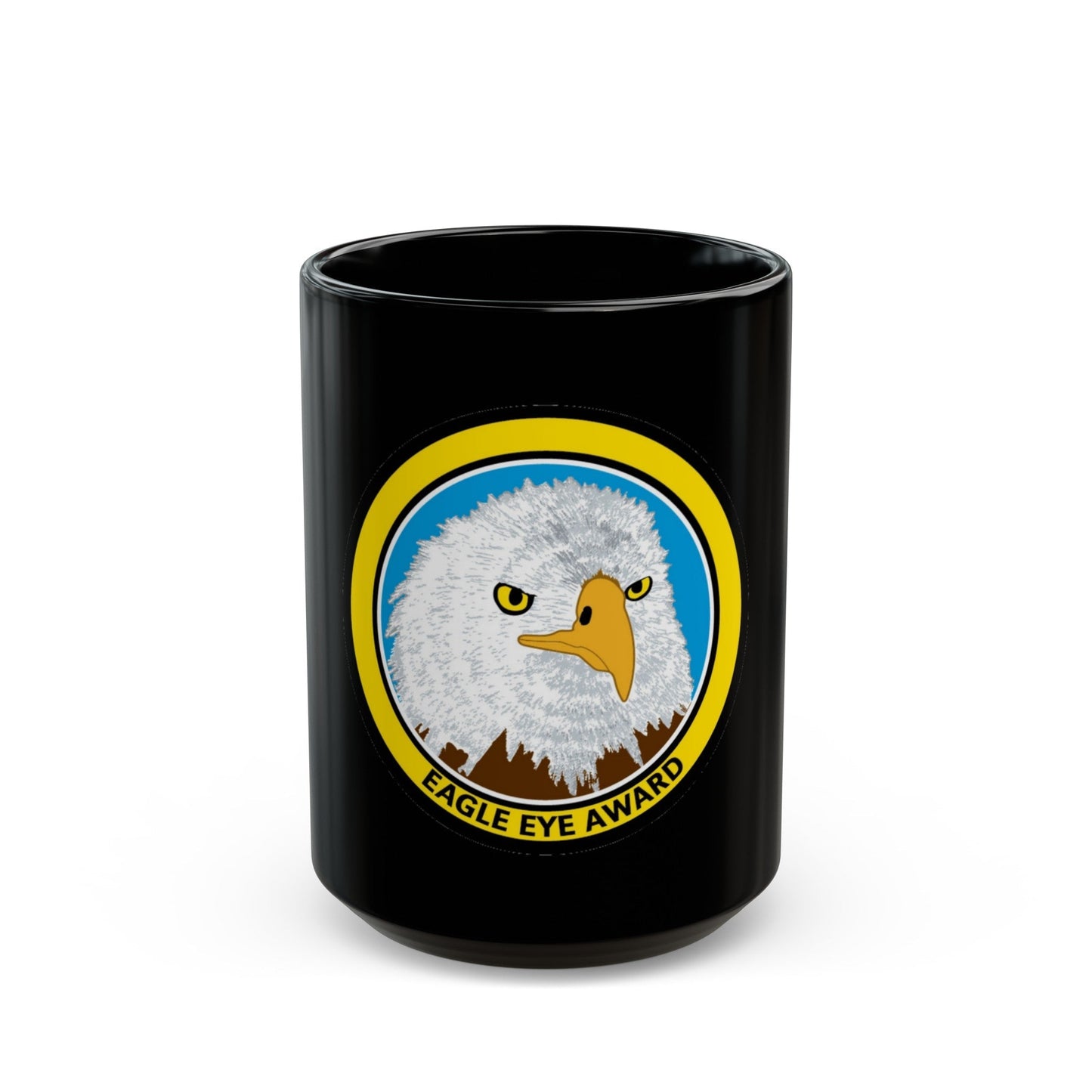 Eagle Eye Award (U.S. Coast Guard) Black Coffee Mug-15oz-The Sticker Space