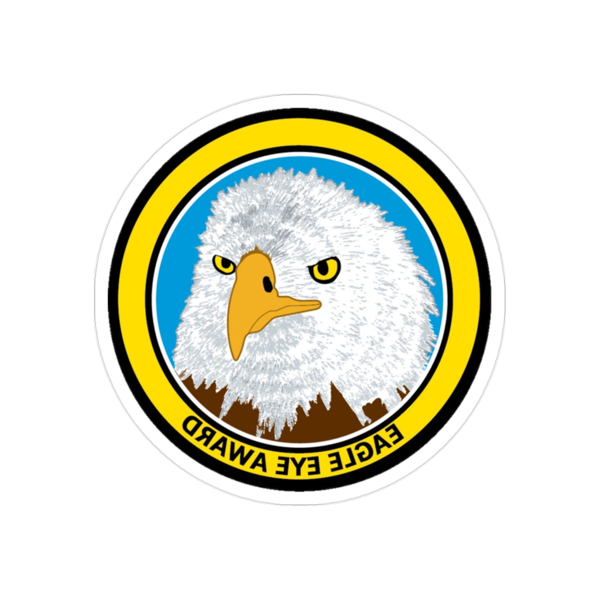 Eagle Eye Award (U.S. Coast Guard) REVERSE PRINT Transparent STICKER-2" × 2"-The Sticker Space