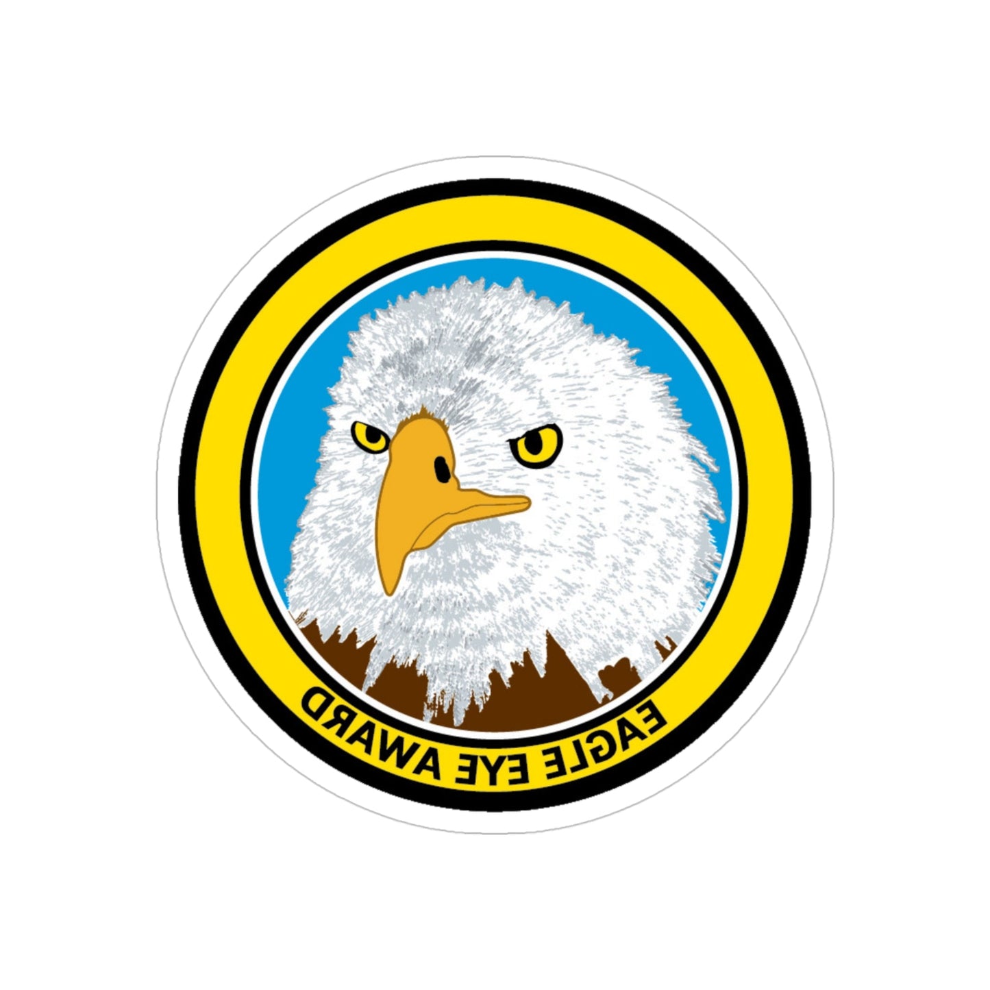 Eagle Eye Award (U.S. Coast Guard) REVERSE PRINT Transparent STICKER-4" × 4"-The Sticker Space