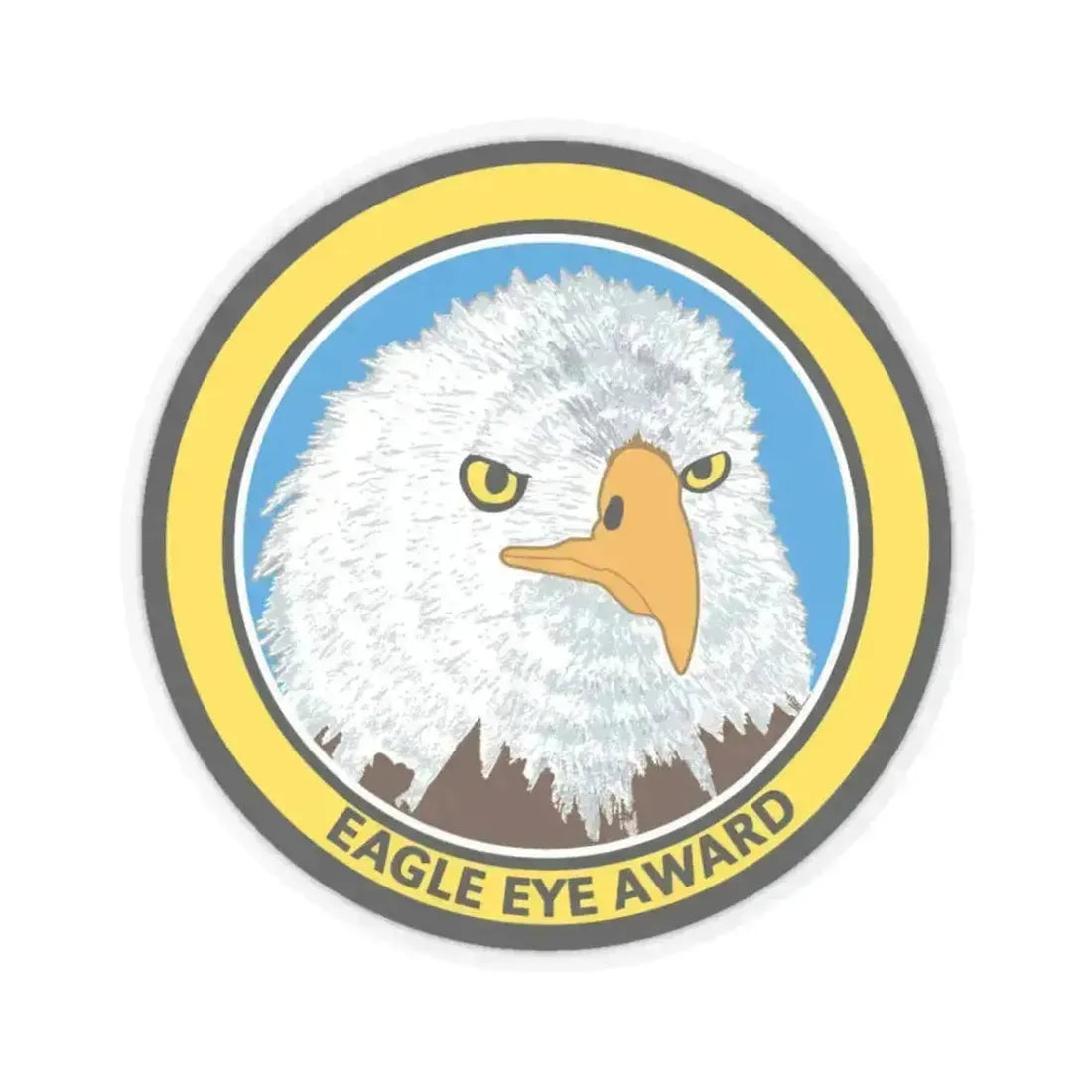 Eagle Eye Award (U.S. Coast Guard) STICKER Vinyl Kiss-Cut Decal 3 Inch Transparent - The Sticker Space