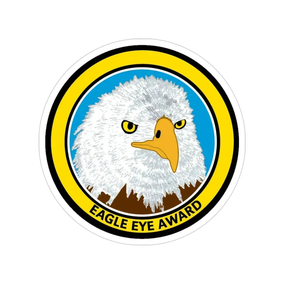 Eagle Eye Award (U.S. Coast Guard) Transparent STICKER Die-Cut Vinyl Decal 4 Inch - The Sticker Space