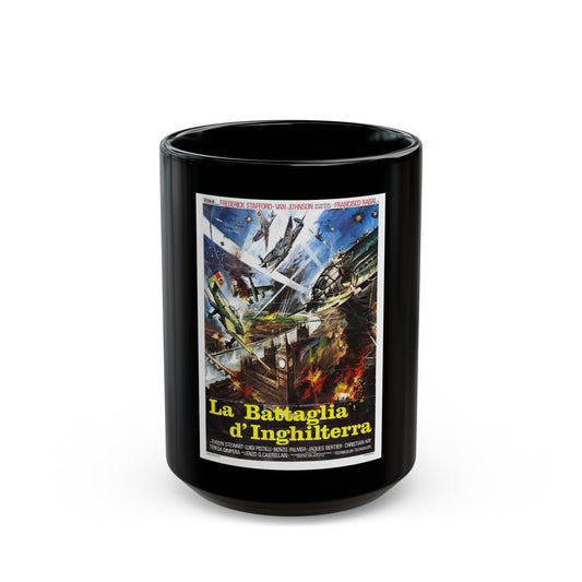 EAGLES OVER LONDON 1969 Movie Poster - Black Coffee Mug-15oz-The Sticker Space