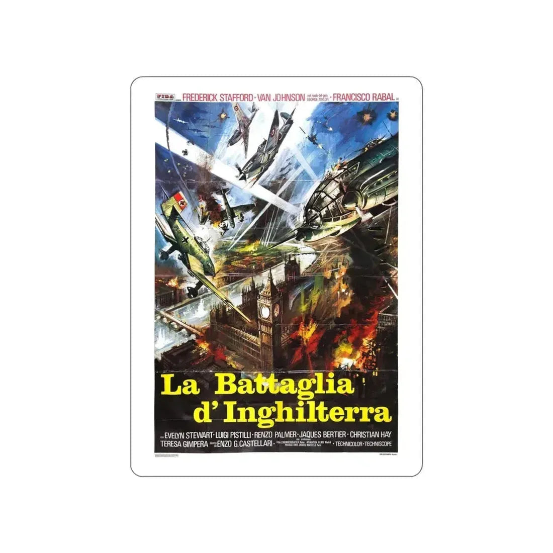 EAGLES OVER LONDON 1969 Movie Poster STICKER Vinyl Die-Cut Decal 4 Inch - The Sticker Space