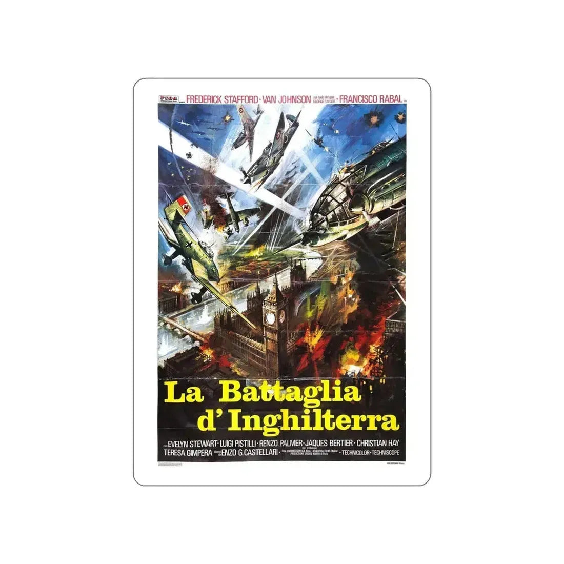 EAGLES OVER LONDON 1969 Movie Poster STICKER Vinyl Die-Cut Decal 6 Inch - The Sticker Space