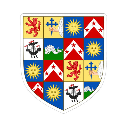 Earl of Antrim Coat of Arms (Ireland) (Coat of Arms) STICKER Vinyl Kiss-Cut Decal 6 Inch White - The Sticker Space