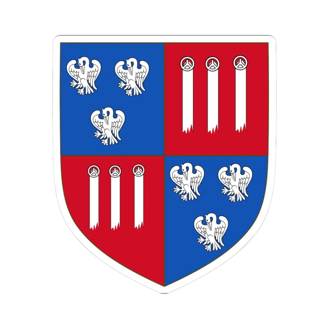 Earl of Chichester COA (England) (Coat of Arms) STICKER Vinyl Kiss-Cut Decal 3 Inch White - The Sticker Space