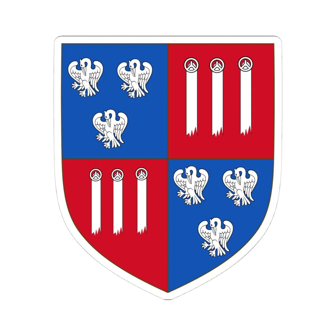 Earl of Chichester COA (England) (Coat of Arms) STICKER Vinyl Kiss-Cut Decal 4 Inch White - The Sticker Space