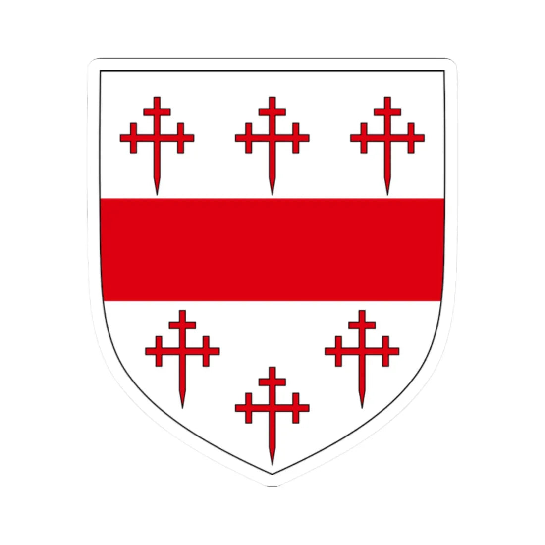 Earl of Craven COA (England) (Coat of Arms) STICKER Vinyl Kiss-Cut Decal 2 Inch White - The Sticker Space