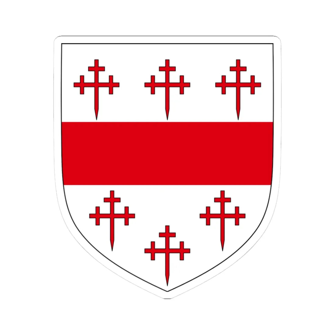 Earl of Craven COA (England) (Coat of Arms) STICKER Vinyl Kiss-Cut Decal 3 Inch White - The Sticker Space