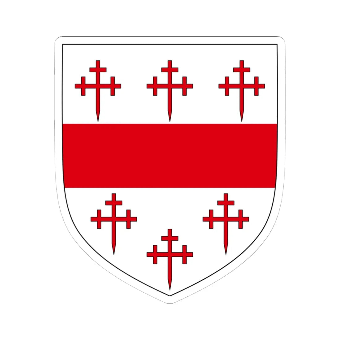 Earl of Craven COA (England) (Coat of Arms) STICKER Vinyl Kiss-Cut Decal 4 Inch White - The Sticker Space