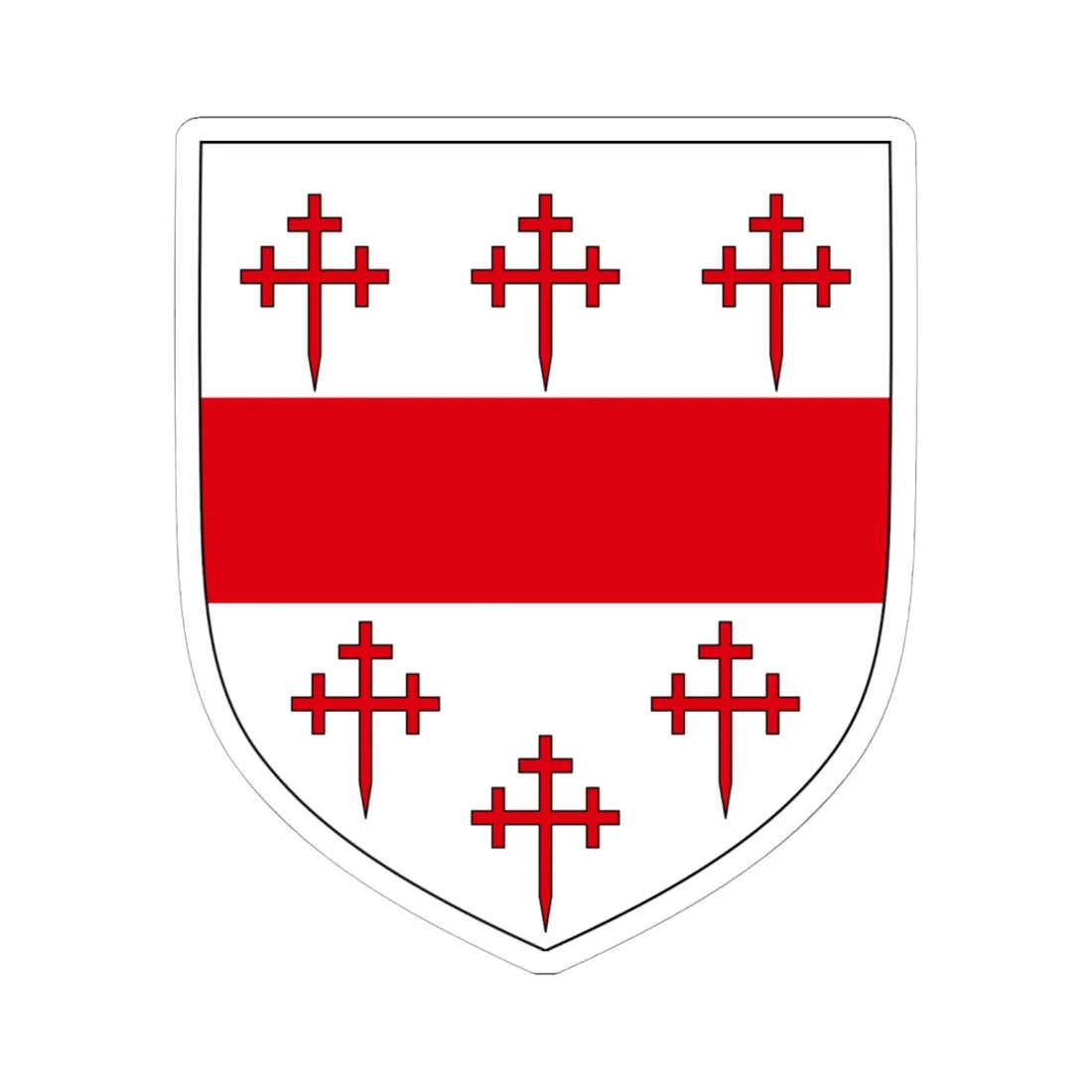 Earl of Craven COA (England) (Coat of Arms) STICKER Vinyl Kiss-Cut Decal 6 Inch White - The Sticker Space