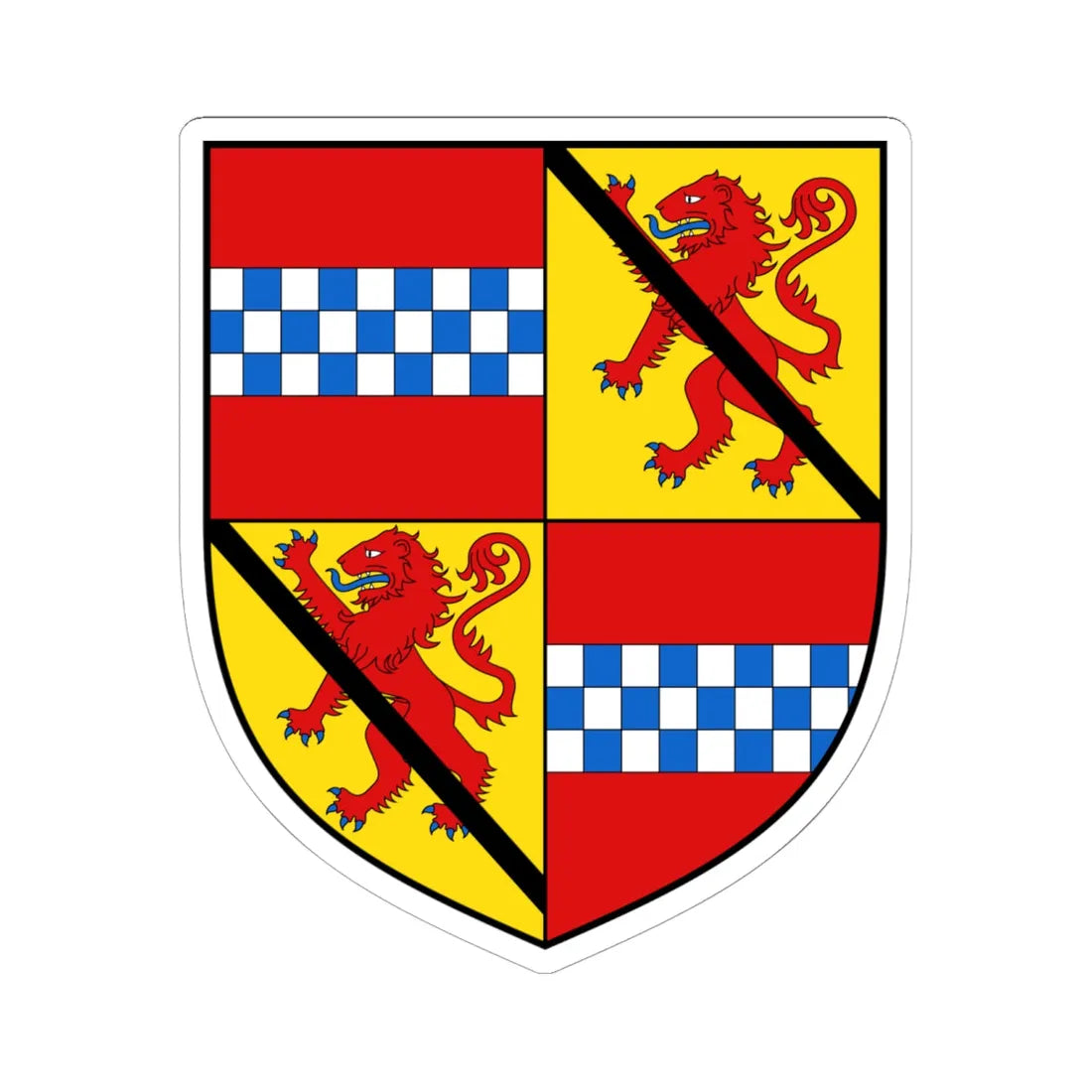 Earl of Crawford COA (Scotland) (Coat of Arms) STICKER Vinyl Kiss-Cut Decal 6 Inch White - The Sticker Space