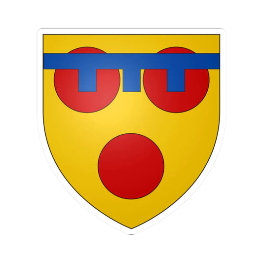 Earl of Devon arms (England) (Coat of Arms) STICKER Vinyl Kiss-Cut Decal 2 Inch White - The Sticker Space