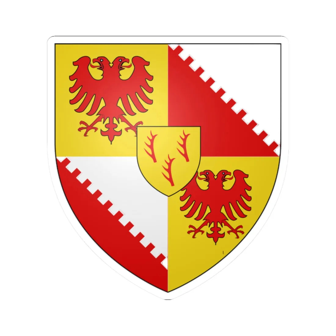 Earl of glasgow (New Zealand) (Coat of Arms) STICKER Vinyl Kiss-Cut Decal 2 Inch White - The Sticker Space