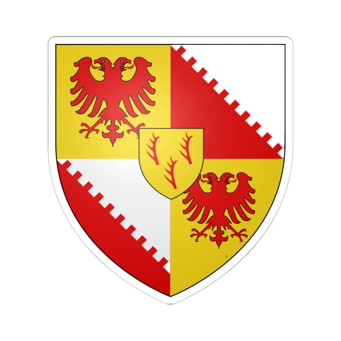 Earl of glasgow (New Zealand) (Coat of Arms) STICKER Vinyl Kiss-Cut Decal 6 Inch White - The Sticker Space