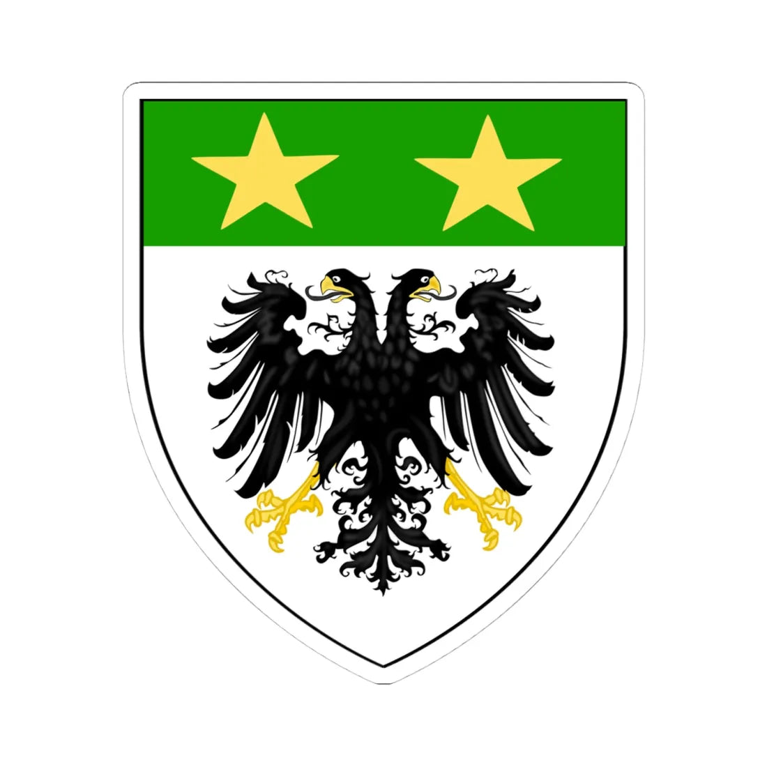 Earl of Gosford COA (Ireland) (Coat of Arms) STICKER Vinyl Kiss-Cut Decal 4 Inch White - The Sticker Space