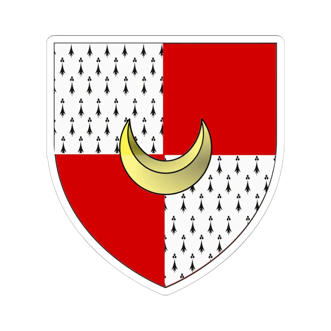 Earl of Harrington COA (England) (Coat of Arms) STICKER Vinyl Kiss-Cut Decal 6 Inch White - The Sticker Space