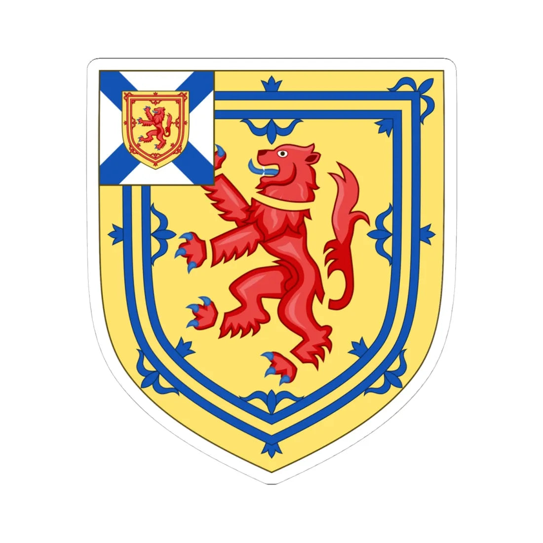 Earl of Lauderdale arms (Scotland) (Coat of Arms) STICKER Vinyl Kiss-Cut Decal 4 Inch White - The Sticker Space