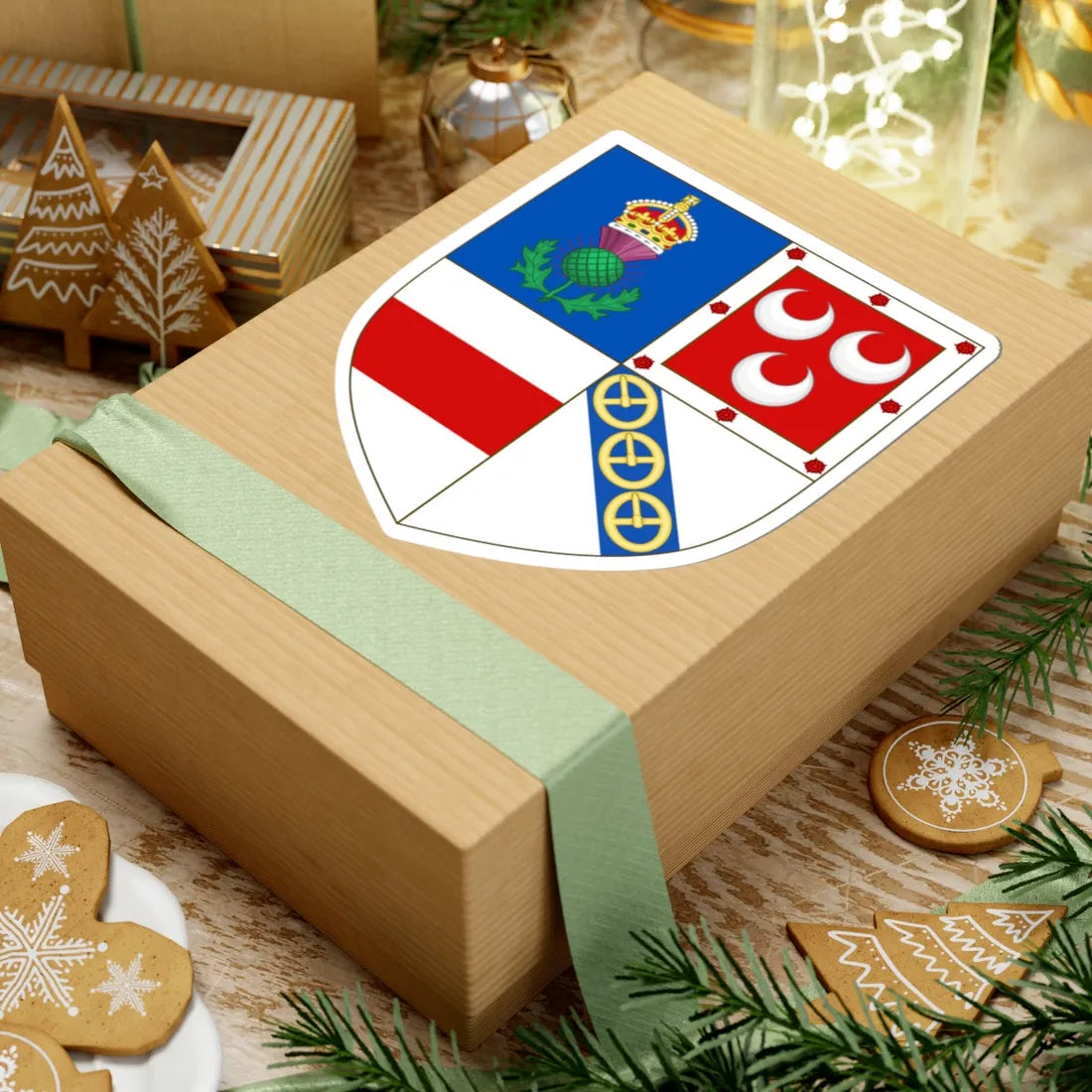 Earl of Leven COA (Scotland) (Coat of Arms) STICKER Vinyl Kiss-Cut Decal - The Sticker Space