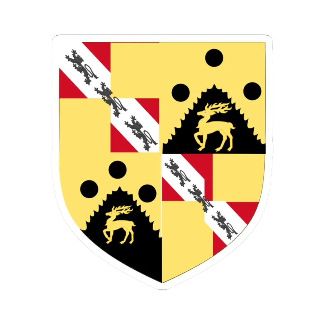 Earl of Limerick COA (Ireland) (Coat of Arms) STICKER Vinyl Kiss-Cut Decal 2 Inch White - The Sticker Space