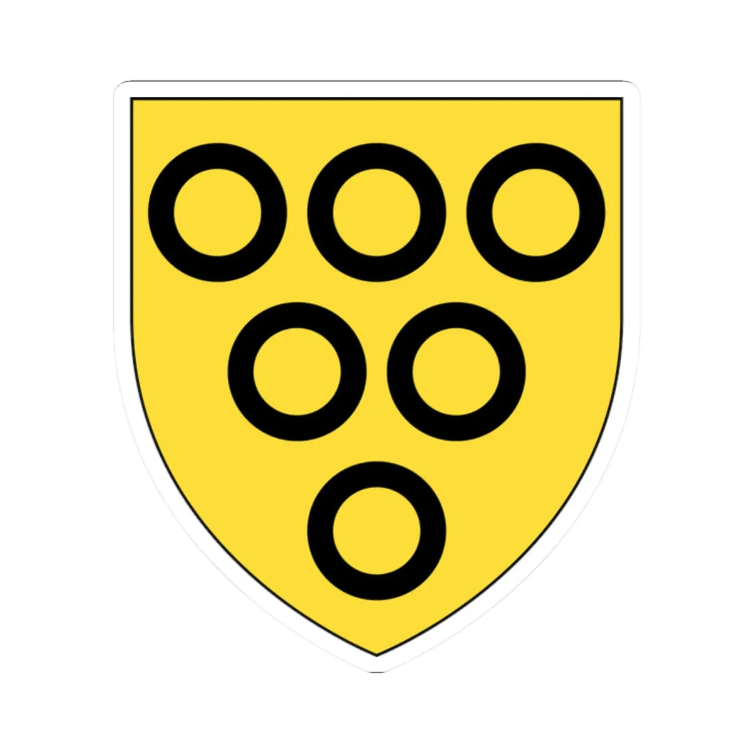 Earl of Lonsdale COA (England) (Coat of Arms) STICKER Vinyl Kiss-Cut Decal 2 Inch White - The Sticker Space