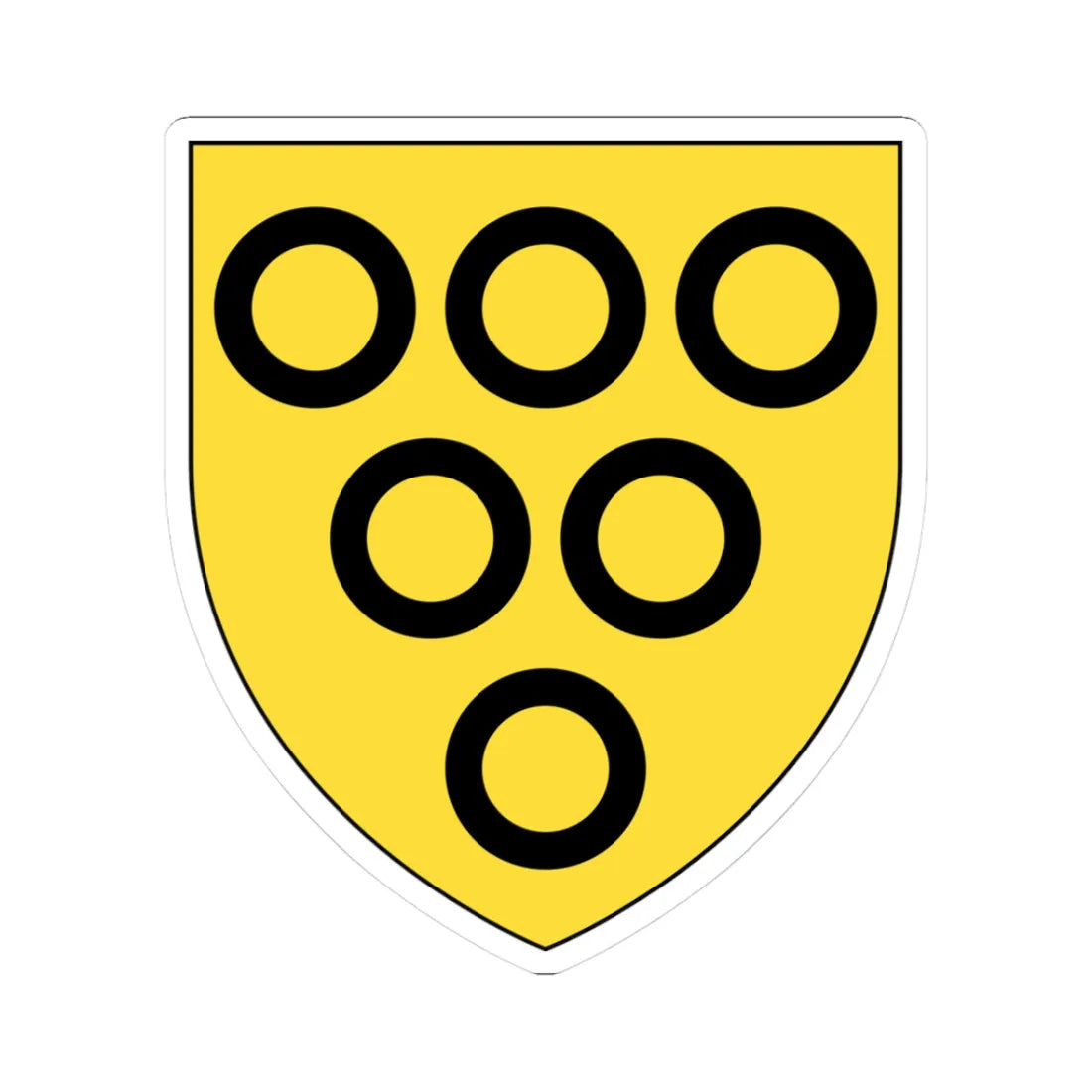 Earl of Lonsdale COA (England) (Coat of Arms) STICKER Vinyl Kiss-Cut Decal 3 Inch White - The Sticker Space