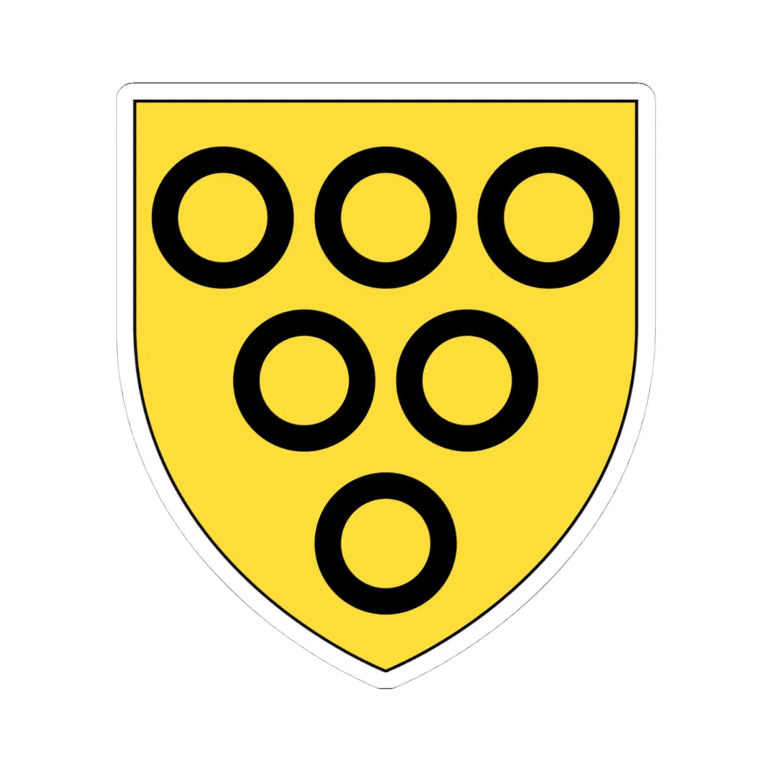 Earl of Lonsdale COA (England) (Coat of Arms) STICKER Vinyl Kiss-Cut Decal 4 Inch White - The Sticker Space