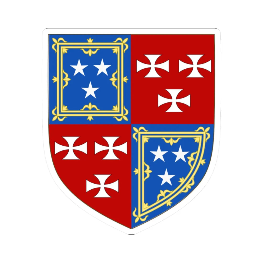 Earl of Mansfield COA (Scotland) (Coat of Arms) STICKER Vinyl Kiss-Cut Decal 2 Inch White - The Sticker Space