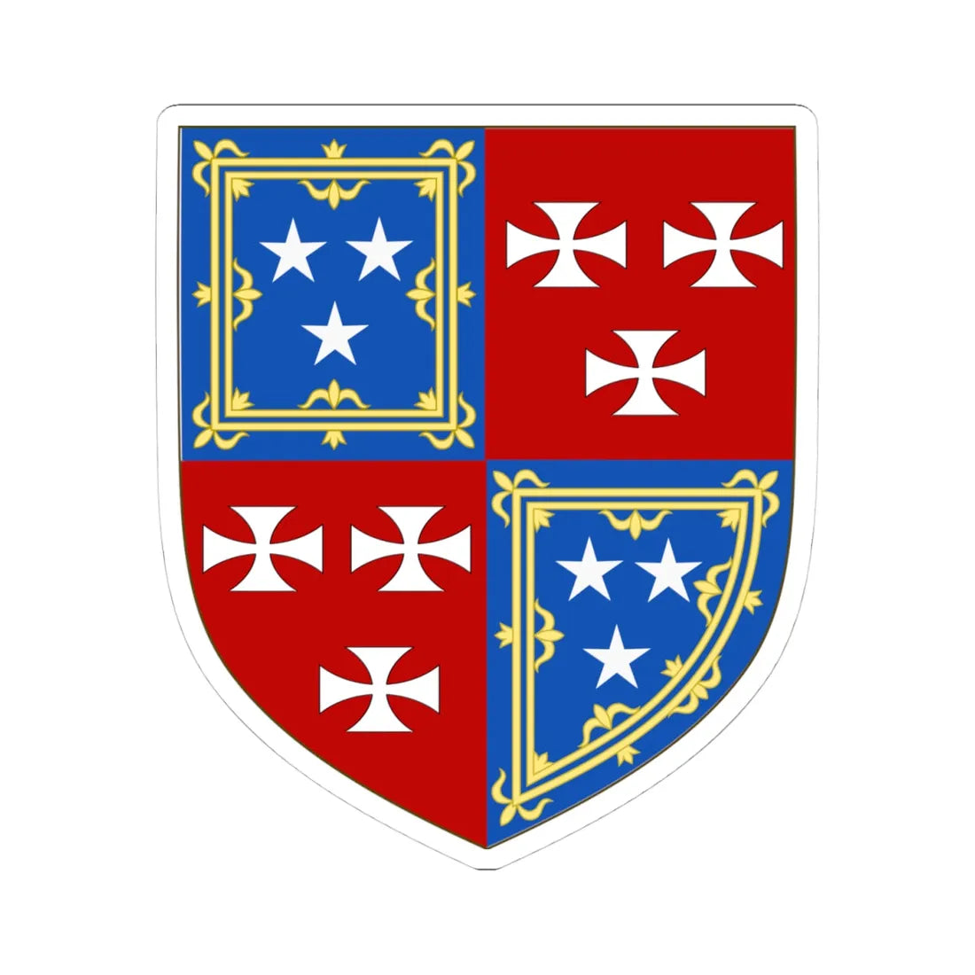 Earl of Mansfield COA (Scotland) (Coat of Arms) STICKER Vinyl Kiss-Cut Decal 4 Inch White - The Sticker Space