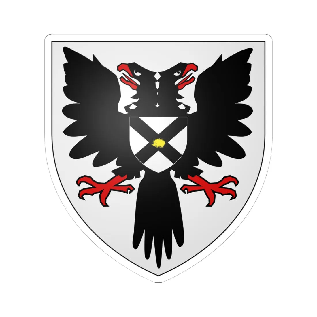 Earl of Nithsdale arms (Scotland) (Coat of Arms) STICKER Vinyl Kiss-Cut Decal 4 Inch White - The Sticker Space