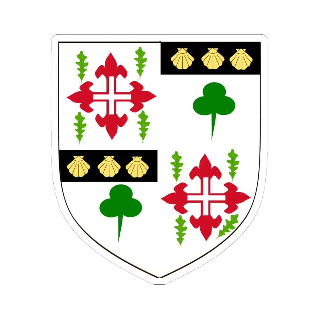 Earl of Norbury COA (Ireland) (Coat of Arms) STICKER Vinyl Kiss-Cut Decal 4 Inch White - The Sticker Space