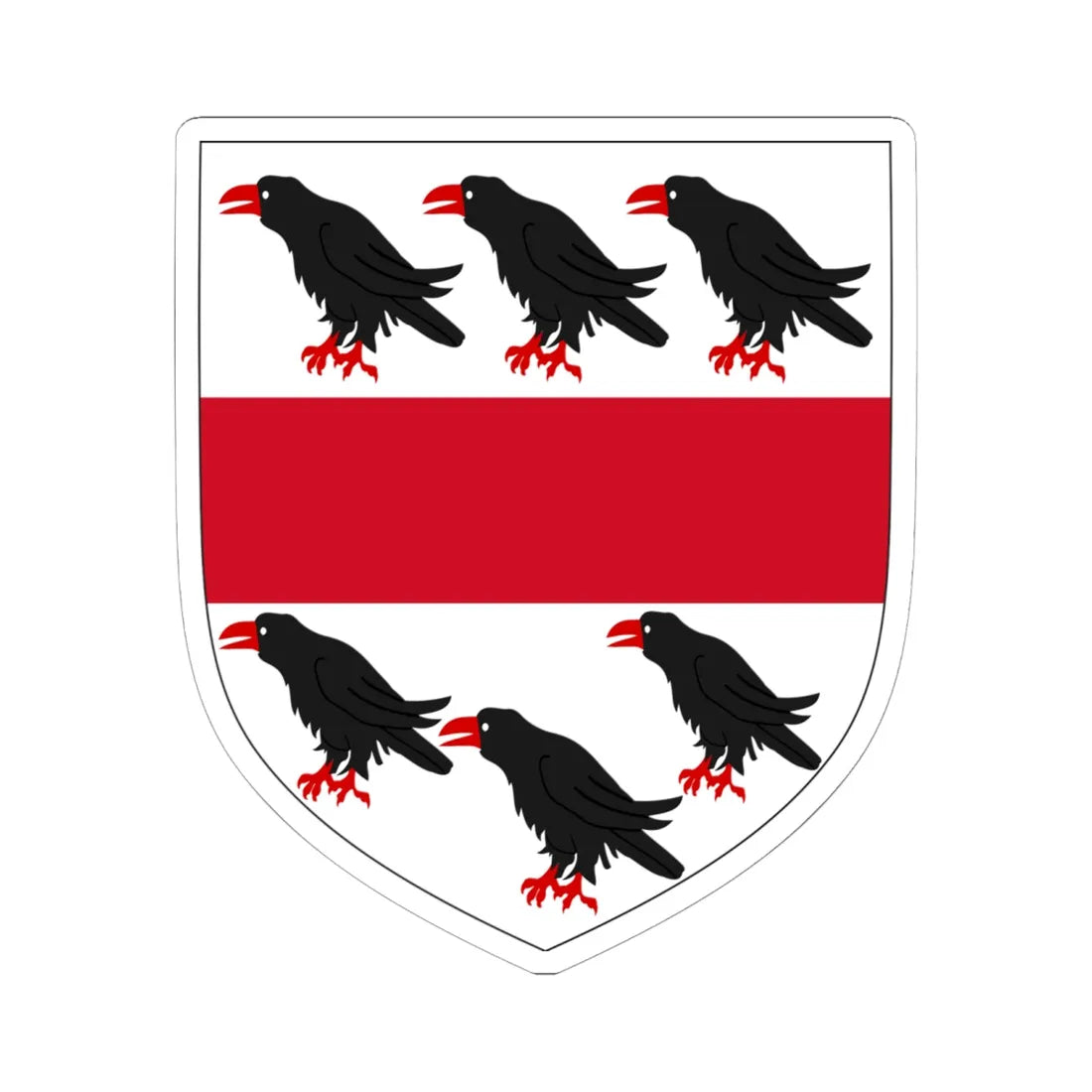 Earl of Onslow COA (England) (Coat of Arms) STICKER Vinyl Kiss-Cut Decal 6 Inch White - The Sticker Space