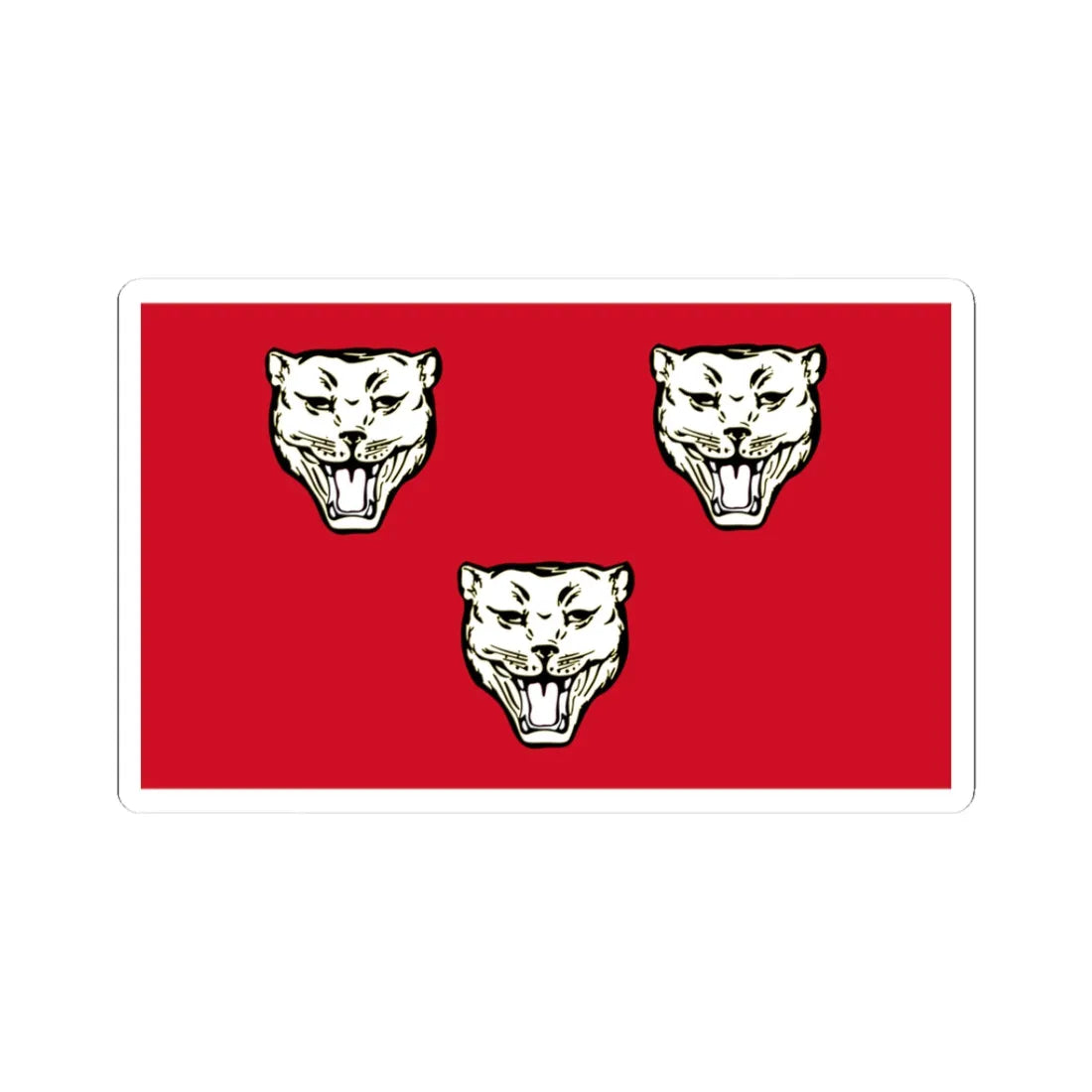 Earl of Rosse flag (Ireland) STICKER Vinyl Kiss-Cut Decal 3 Inch White - The Sticker Space