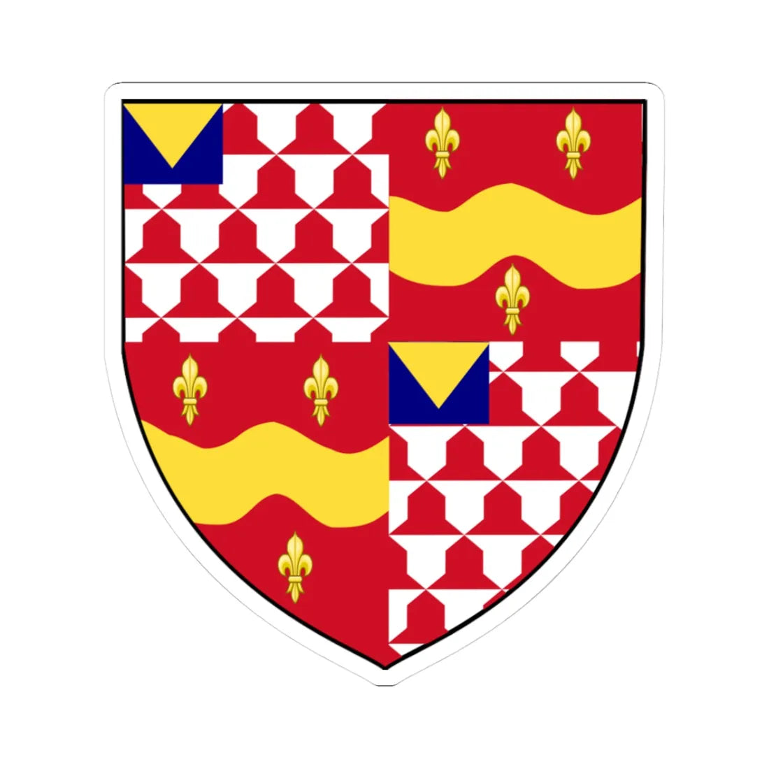 Earl of Saint Aldwyn COA (England) (Coat of Arms) STICKER Vinyl Kiss-Cut Decal 3 Inch White - The Sticker Space