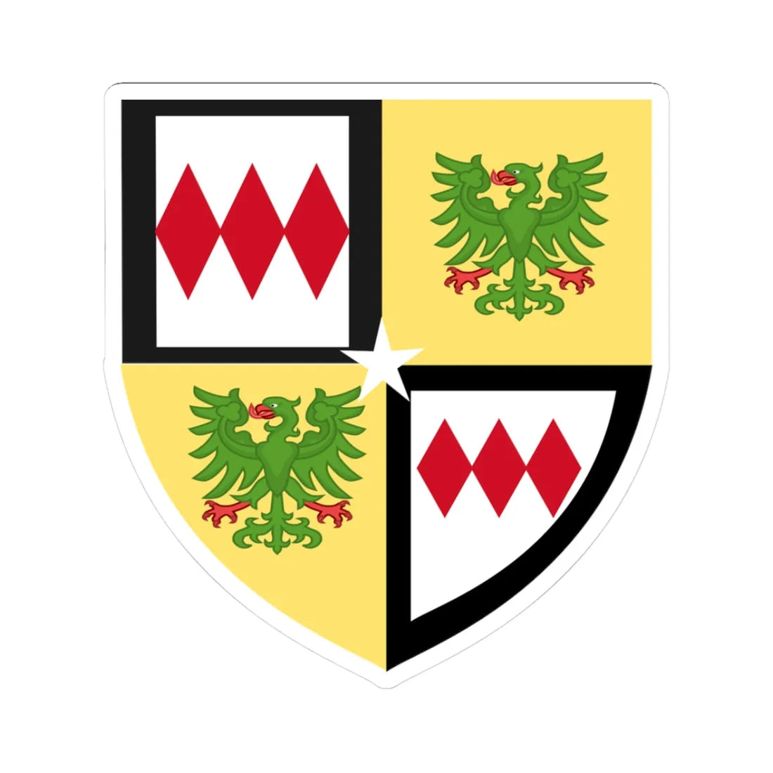 Earl of Sandwich COA (England) (Coat of Arms) STICKER Vinyl Kiss-Cut Decal 3 Inch White - The Sticker Space