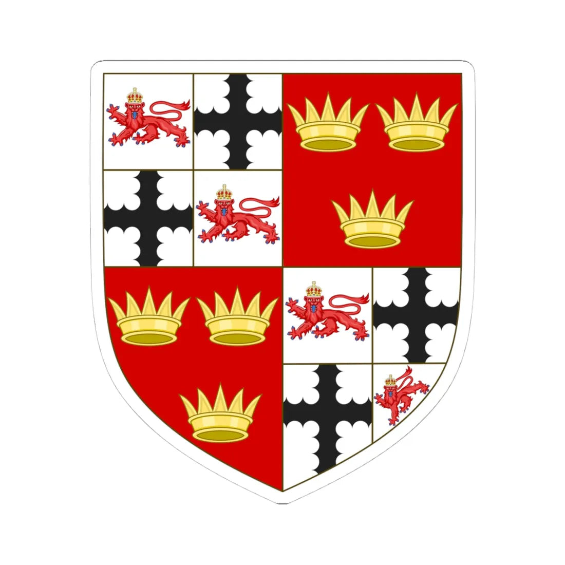 Earl of Seafield arms (Scotland) (Coat of Arms) STICKER Vinyl Kiss-Cut Decal 4 Inch White - The Sticker Space