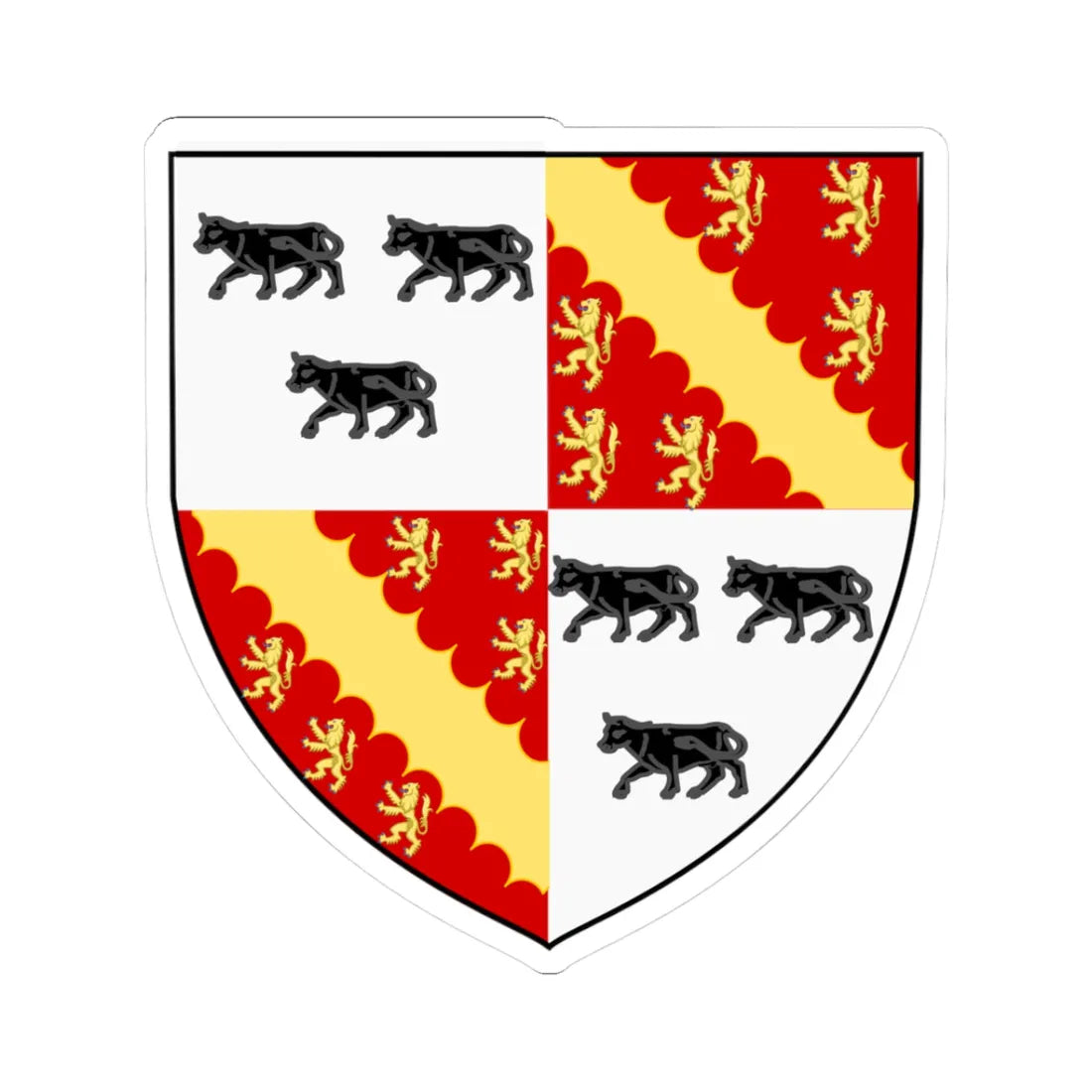 Earl of Shaftesbury (England) (Coat of Arms) STICKER Vinyl Kiss-Cut Decal - The Sticker Space