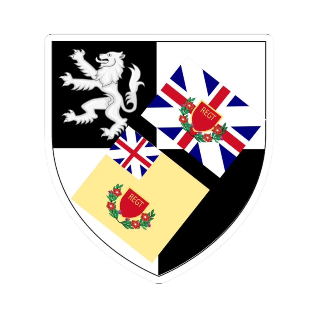 Earl of Strafford COA (England) (Coat of Arms) STICKER Vinyl Kiss-Cut Decal 2 Inch White - The Sticker Space