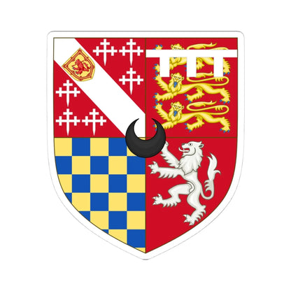 Earl of Suffolk COA (England) (Coat of Arms) STICKER Vinyl Kiss-Cut Decal 4 Inch White - The Sticker Space