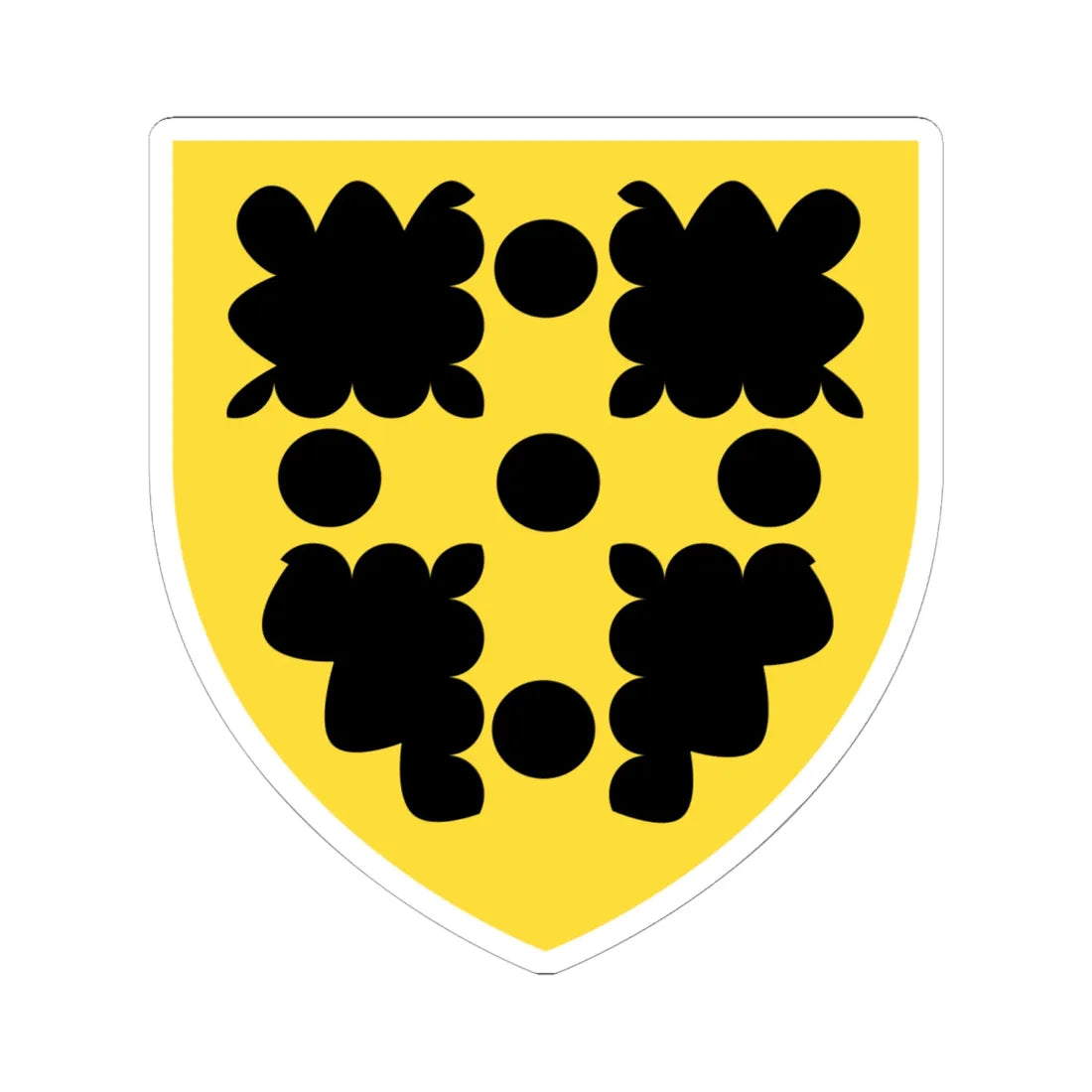 Earl of WarwickGreville COA (England) (Coat of Arms) STICKER Vinyl Kiss-Cut Decal 6 Inch White - The Sticker Space