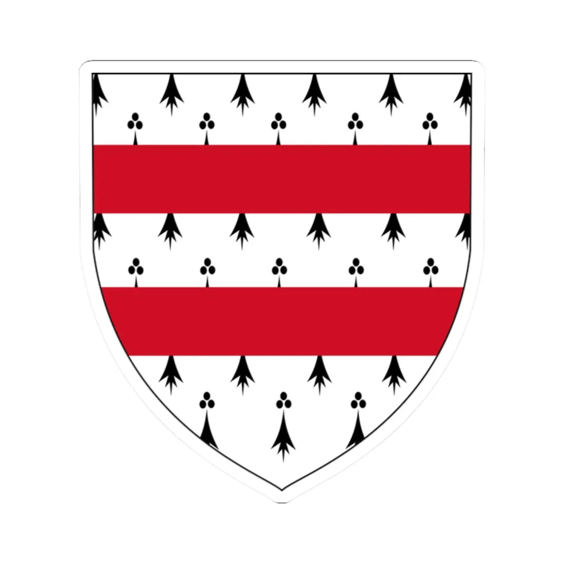 Earl of Westmeath COA (Ireland) (Coat of Arms) STICKER Vinyl Kiss-Cut Decal 2 Inch White - The Sticker Space