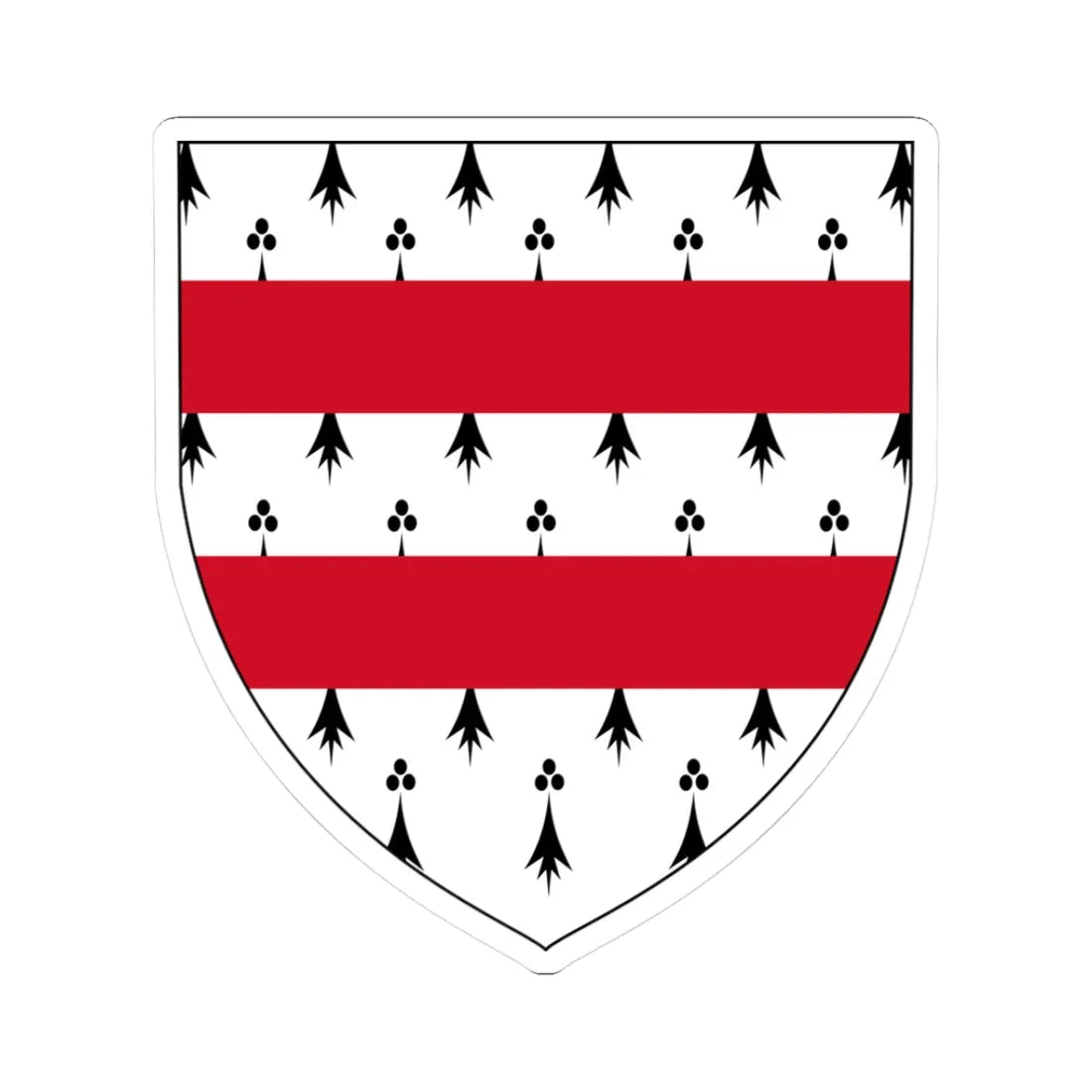 Earl of Westmeath COA (Ireland) (Coat of Arms) STICKER Vinyl Kiss-Cut Decal 3 Inch White - The Sticker Space